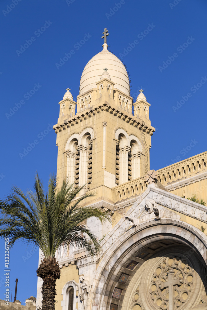 Cathedral of St. Vincent Paul in Avenue Habib Bourguiba, Tunis, Tunisia