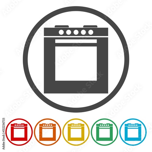 Oven Icon, Stove Icon, stove icon flat 