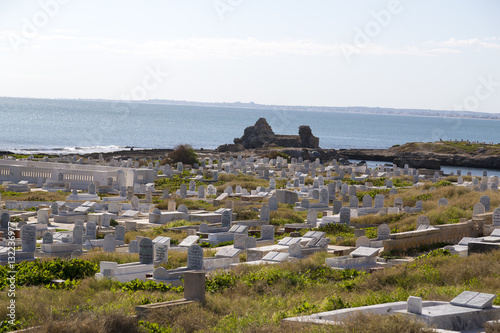 View from the coastal town ...