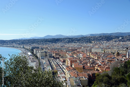 Blick über Nizza und die Küste