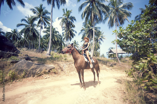 fashion model in tropic