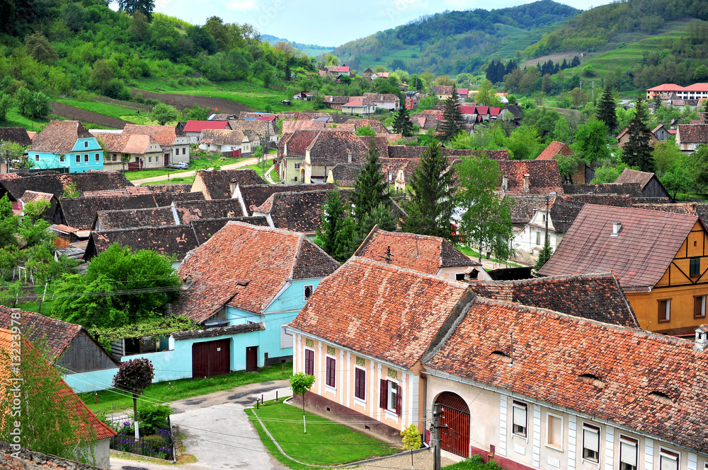 Beirtan town in Transylvania province, Romania