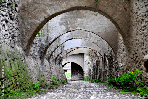 Old pavement path in the castle