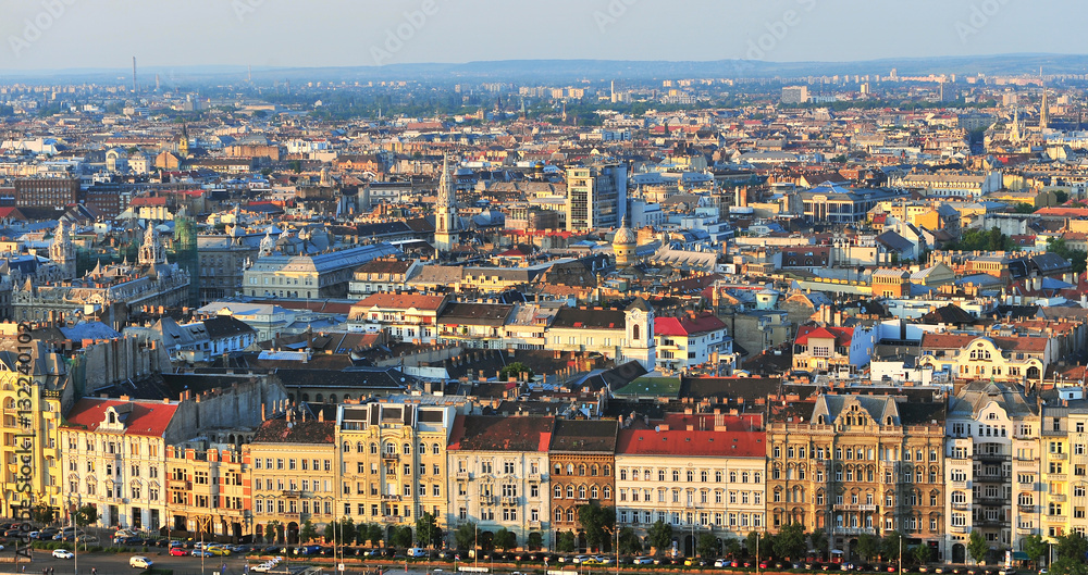 Budapest urban skyline