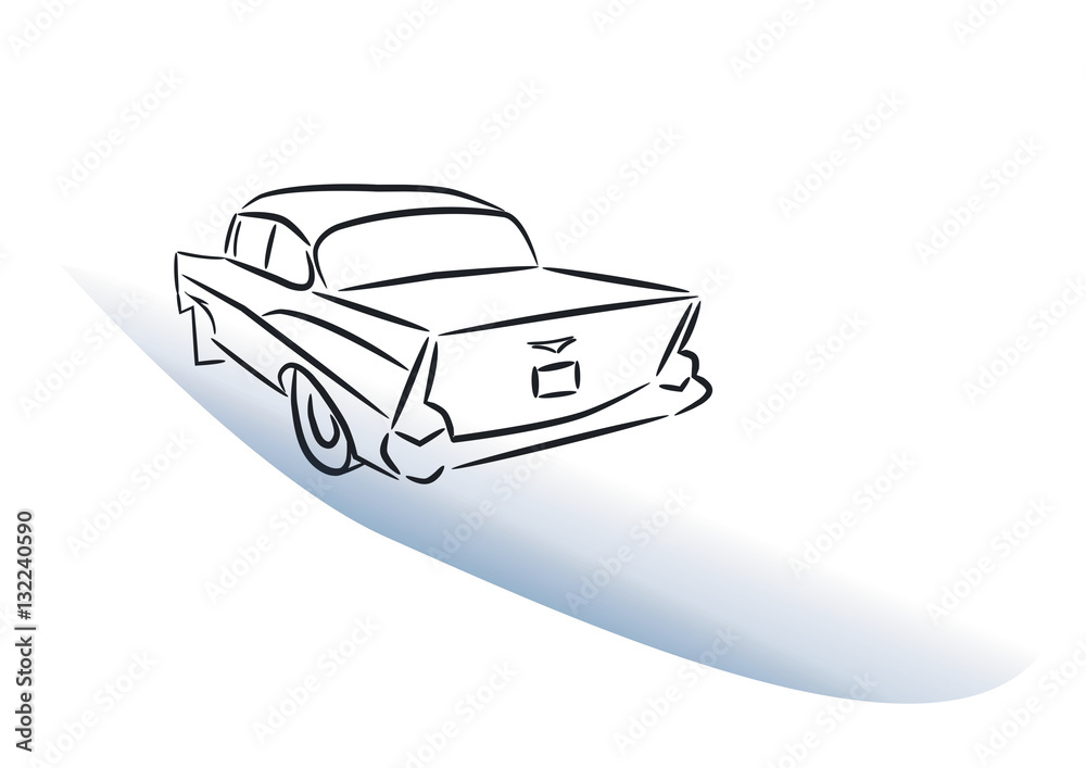 Obraz premium Veteran car symbol logo. Vector template