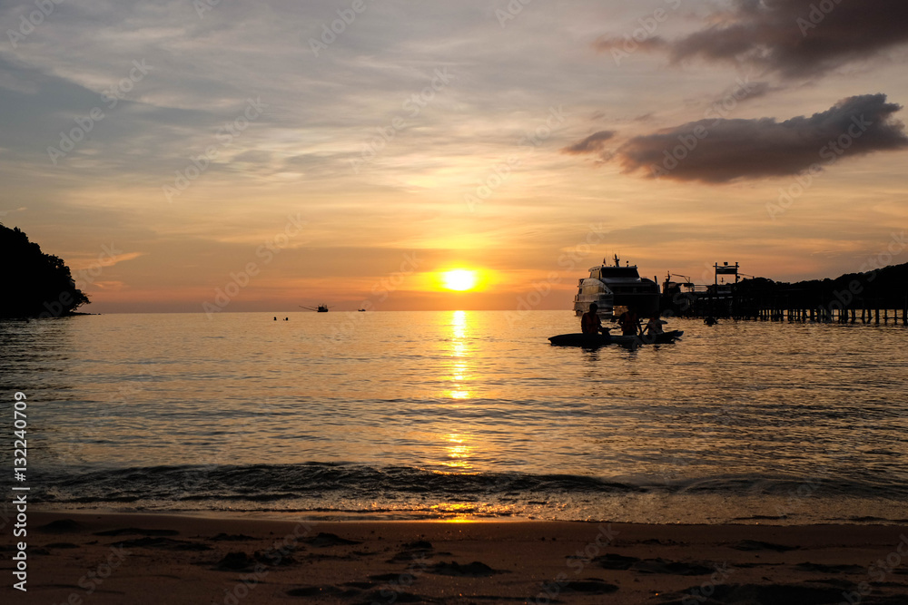 Sea sunset Koh Kood of Thailand