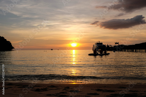 Sea sunset Koh Kood of Thailand