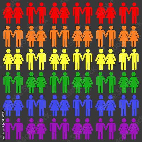 Vector gay LGBT seamless pattern