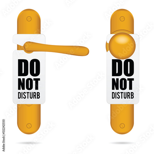 do not disturb design on door illustration in colorful