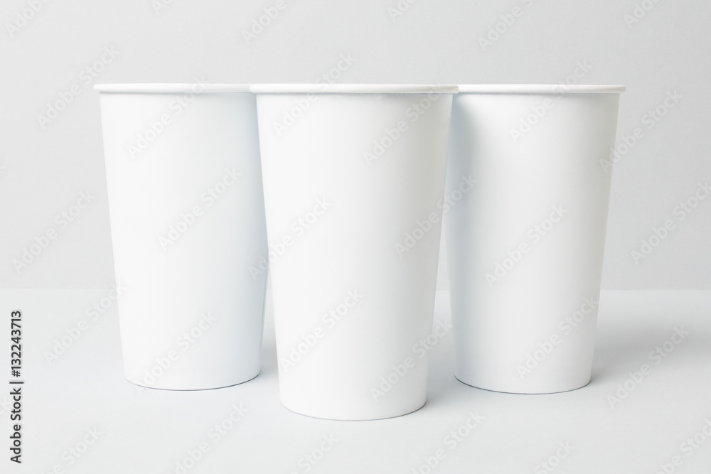 White paper cups mockup White paper cups mockup