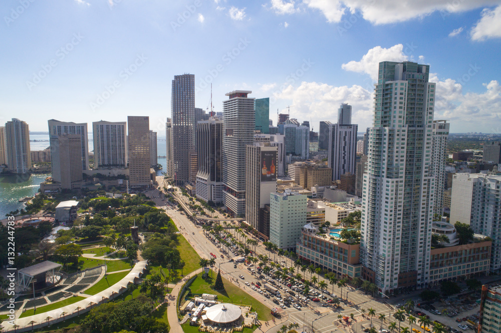 Obraz premium Zdjęcie drona Downtown Miami FL