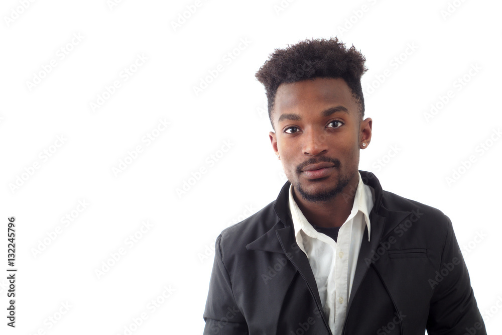young man wearing black jacket studio portrait young man wearing black jacket studio portrait