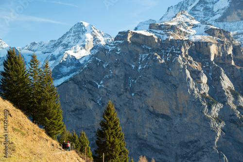 Alpine Hiking Trail in Switzerland