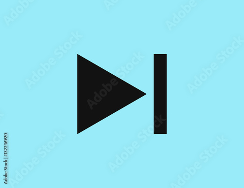 Vector black flat forward icon