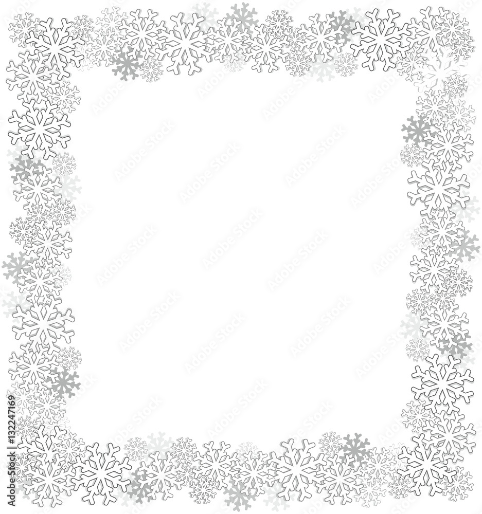Fototapeta premium Ramka śnieg
