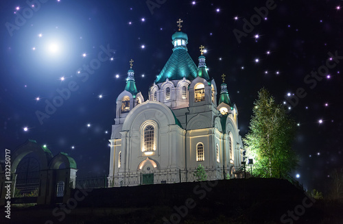 Alexander Nevsky church with night illumination