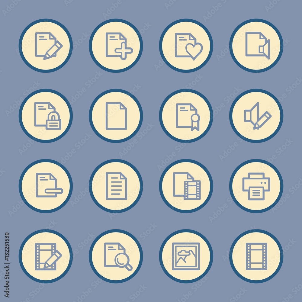 Document web icons set Document web icons set
