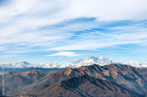 View of the Monte Rosa, Italy