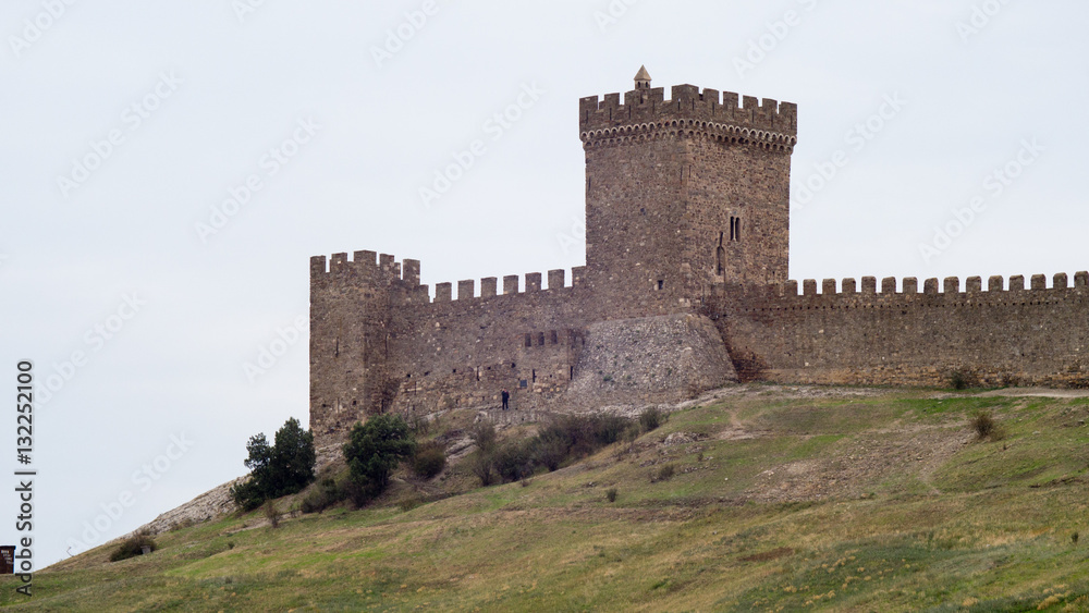 the walls of the Genoese Fortress