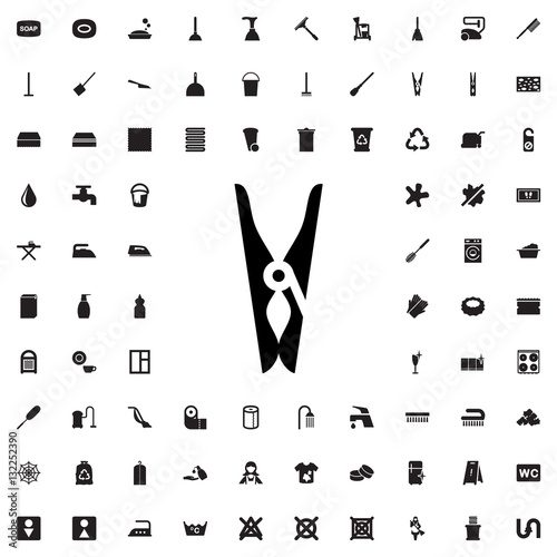 cloth pin icon illustration