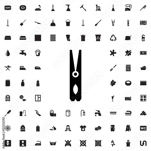 cloth pin icon illustration