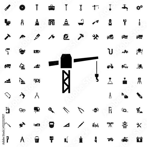 construction crane icon illustration