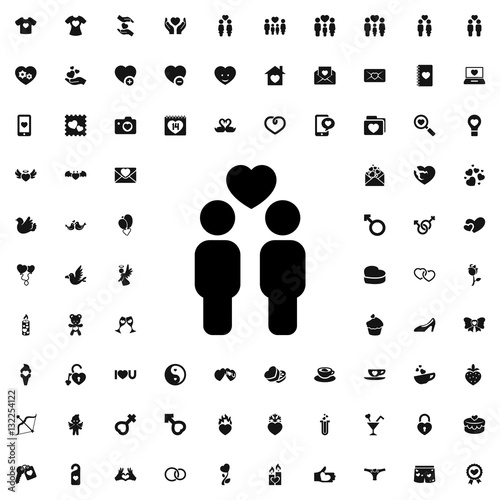 gay couple icon illustration