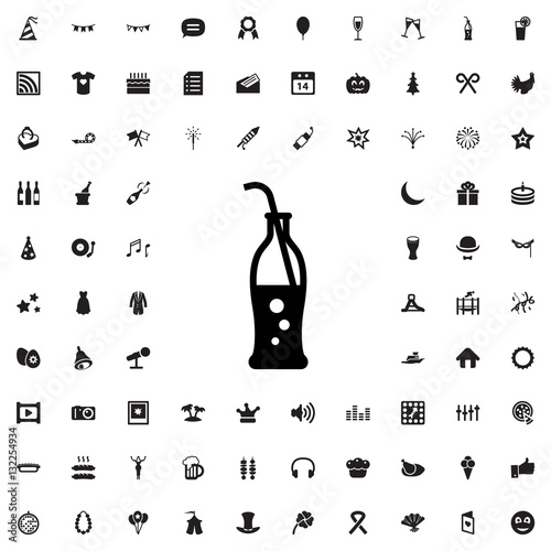 soda bottle icon illustration