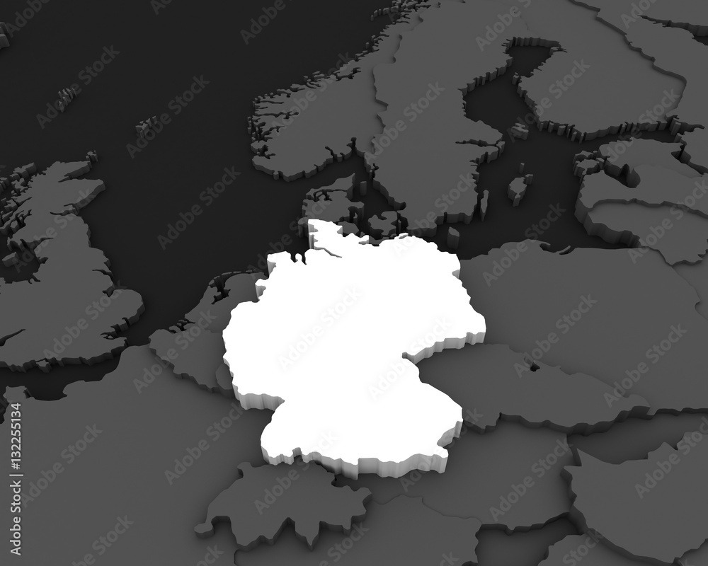 Obraz premium germany map 3D illustration