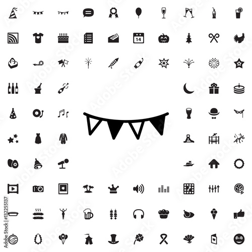 party flag icon illustration