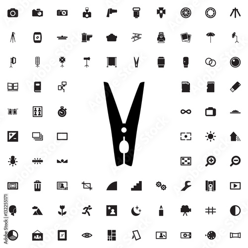 cloth pin icon illustration