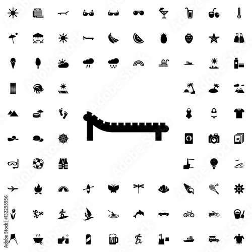 sunbed icon illustration