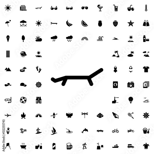 sunbed icon illustration