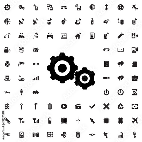gear icon vector illustration sign symb
