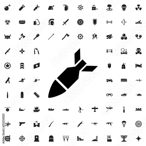 rocket bomb icon illustration