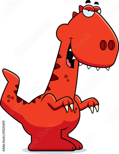 Sly Cartoon Velociraptor