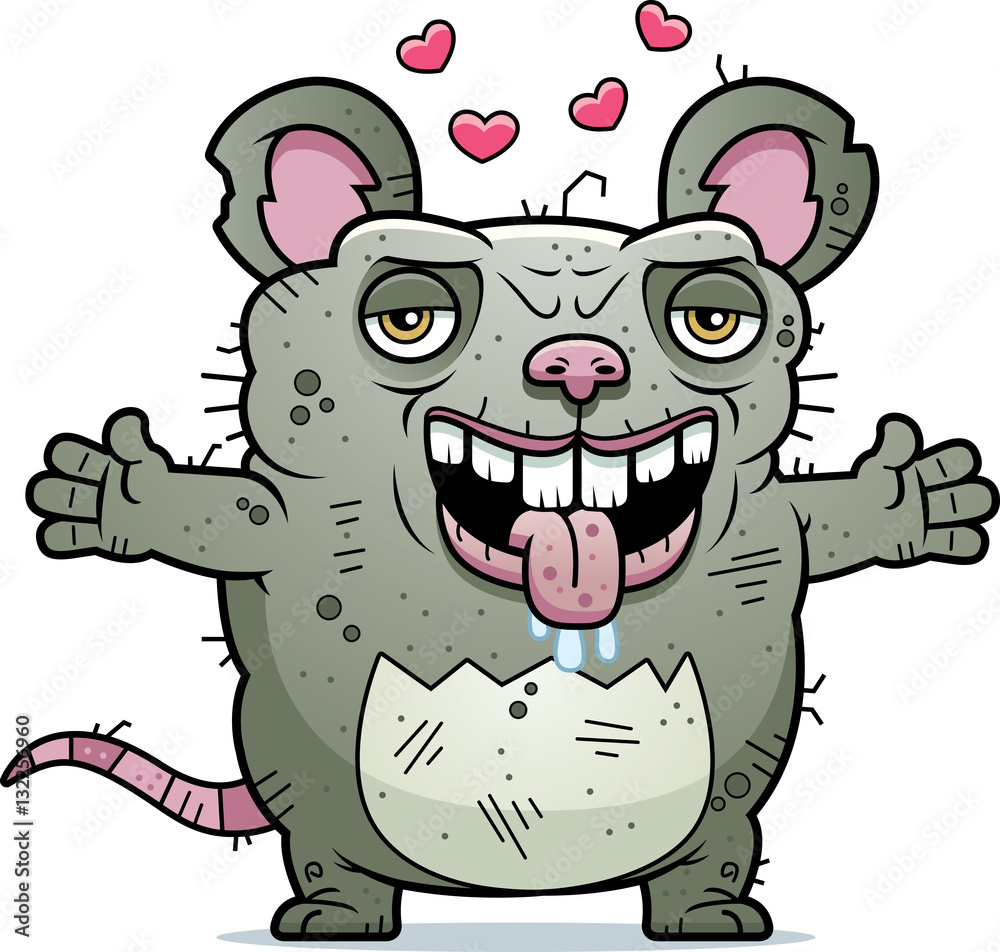 Ugly Rat Hug Stock Vector | Adobe Stock