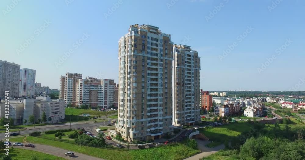 Architecture, Streets and apartments aerial in Moscow Architecture, Streets and apartments aerial in Moscow