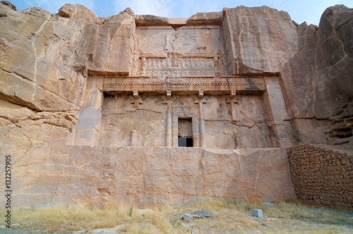 Tomb of Artaxerxes II in Persepolis  - ceremonial capital of the Achaemenid Empire in Iran
 #132257905