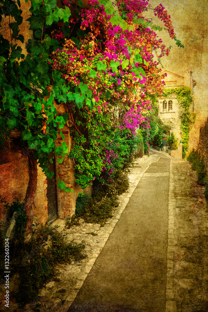 Naklejka premium vintage style picture of a pine tree in front of the cityscape of Florence, Italy