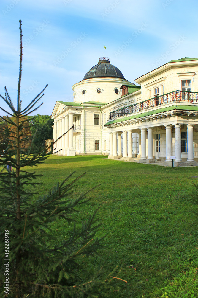 view to the building of architectural palace in Kachanivka park