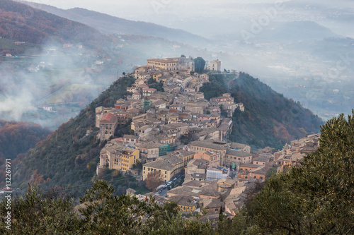 Arpino as viewed from Acropolis of Civitavecchia di Arpino, Ciociaria, Italy