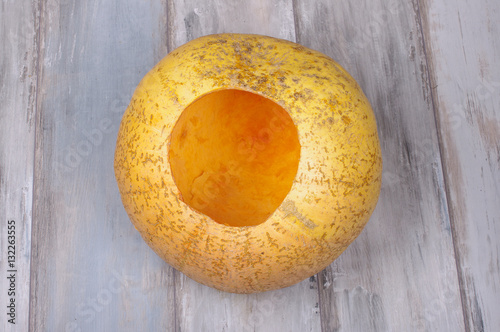 Hollow pumpkin Halloween preparation