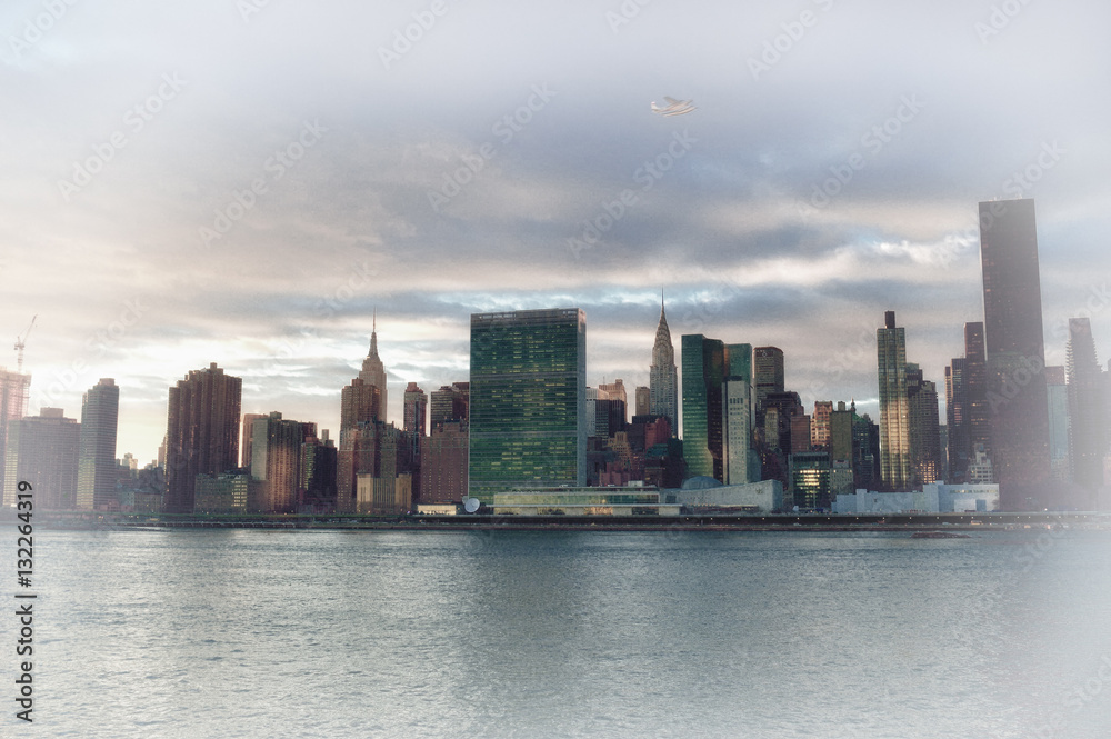 Manhattan skyline HDR.