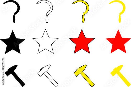 hammer, star, sickle