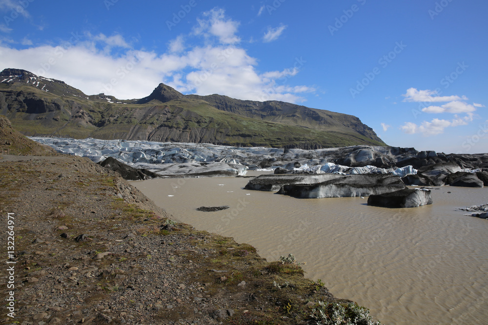 Svinafellsjokull Gletscher im Skaftafell Nationalpark. Island