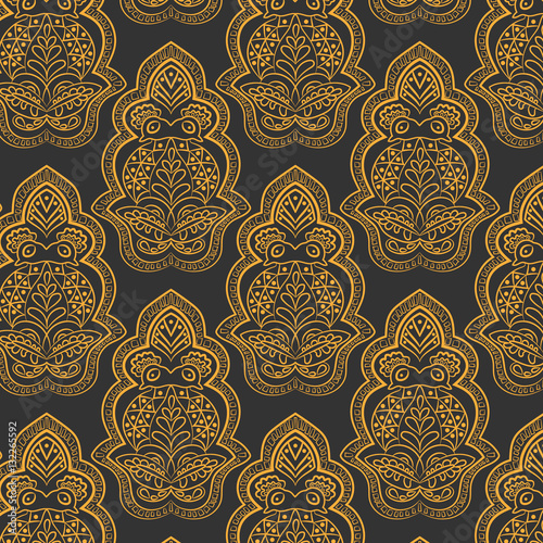Floral pattern background with indian ornament