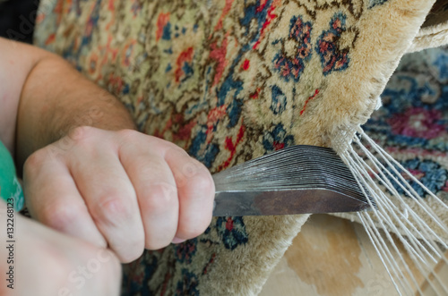 Persian rug restoration