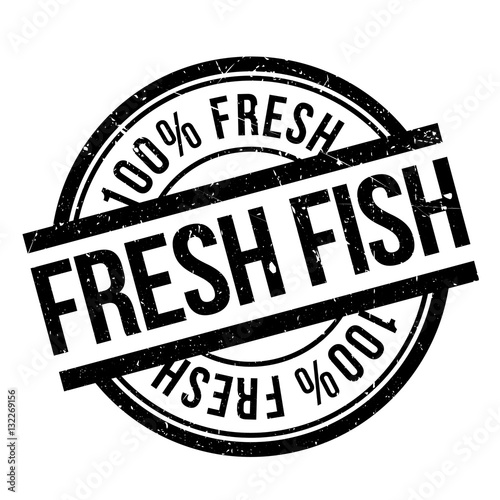 Fresh fish stamp. Grunge design with dust scratches. Effects can be easily removed for a clean, crisp look. Color is easily changed.