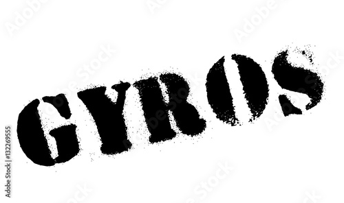 Gyros stamp. Grunge design with dust scratches. Effects can be easily removed for a clean, crisp look. Color is easily changed.